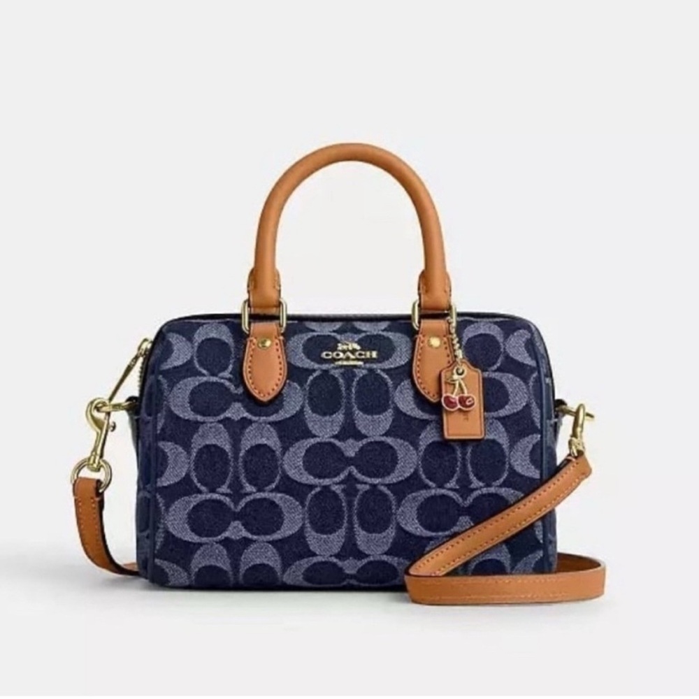 Coach Navy and Tan Women's Bag